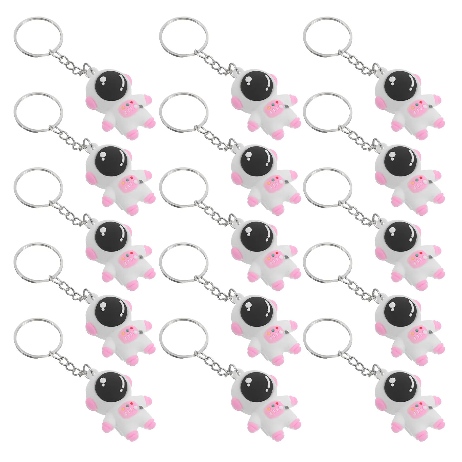24Pcs Astronaut Keychain Adorable Space Themed Keyring Pendant for Handbag Purse Charm Car Keys Outer Space Gifts Easter Basket