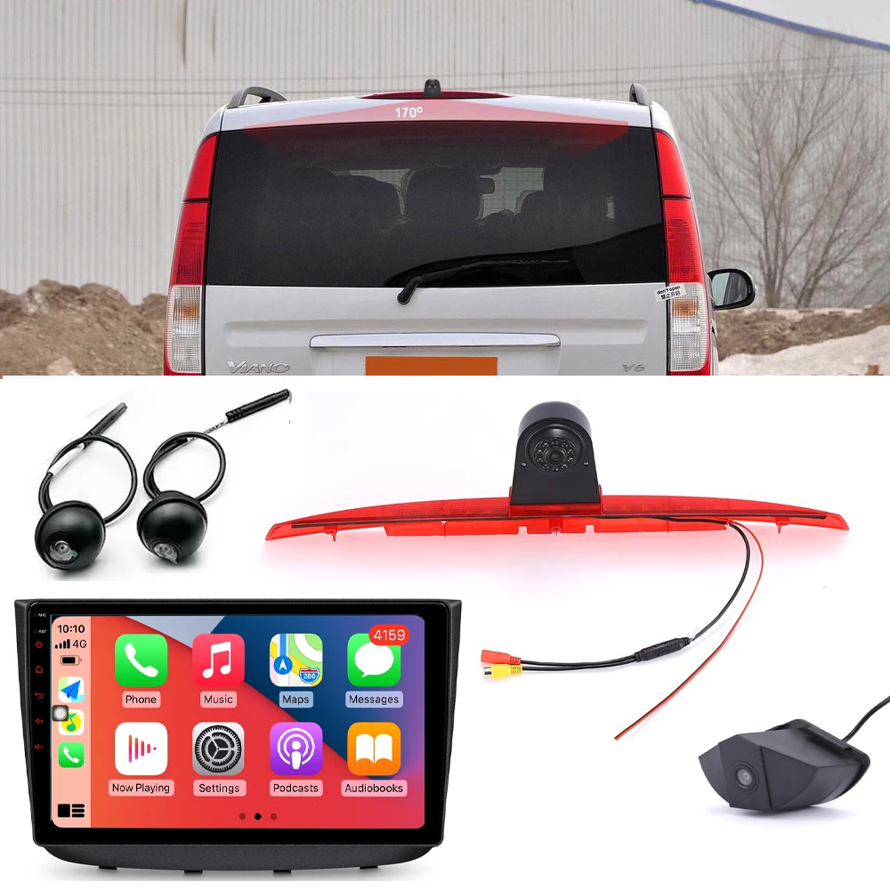 Android Car radio Carpaly GPS Navigation 360° panorama camera For Mercedes-Benz Viano Vito Bus W639 109 110 111 113 116 119 126