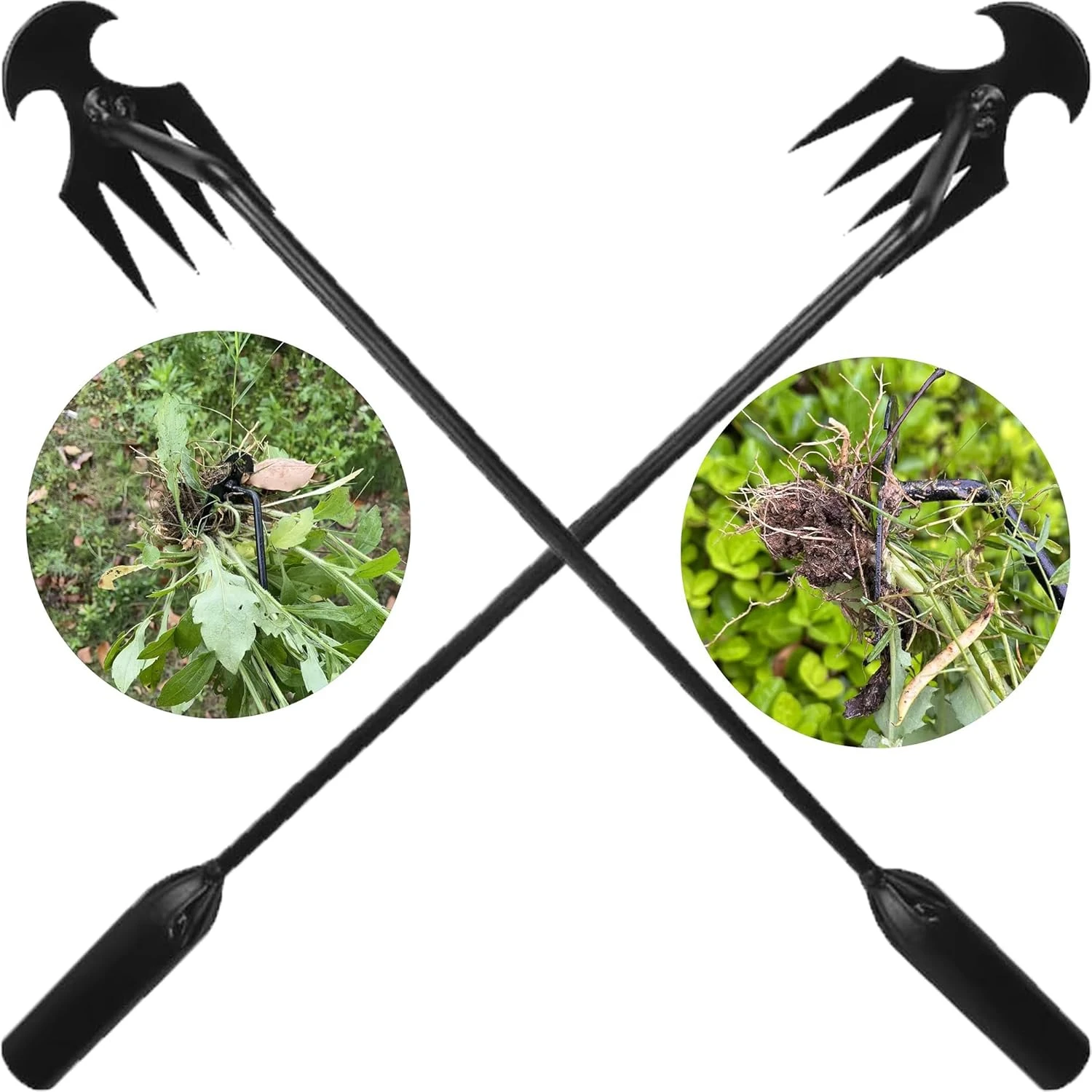 2024 New Gardening Hand Weeder Tool for Weed Removal - Set of 2 Black Weed Remover Tools