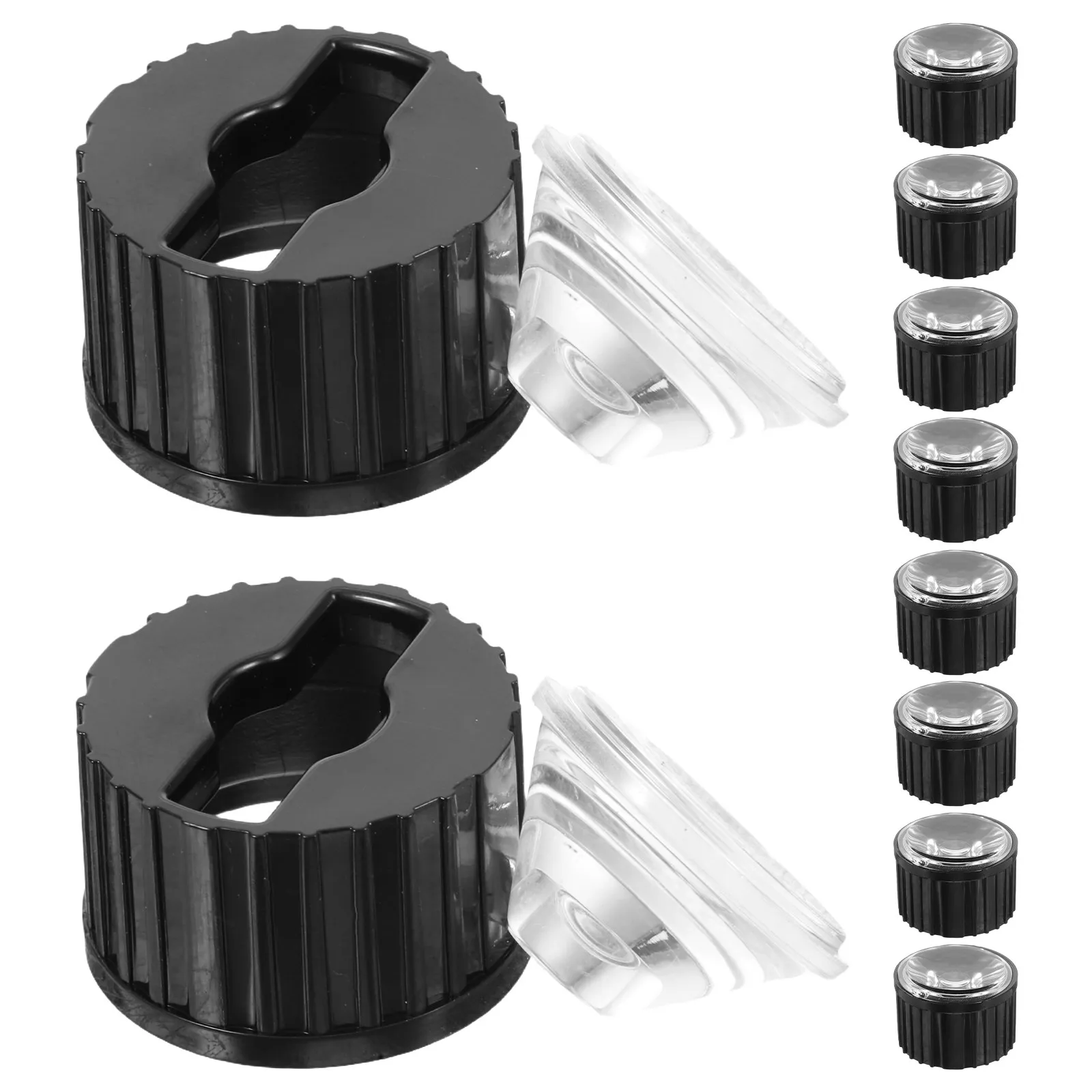 

10 Sets LED Spotlight Acrylic Lenses Holder Brackets High Temperature Resistant Transparent Focus Lens for Ceiling Wall Washer
