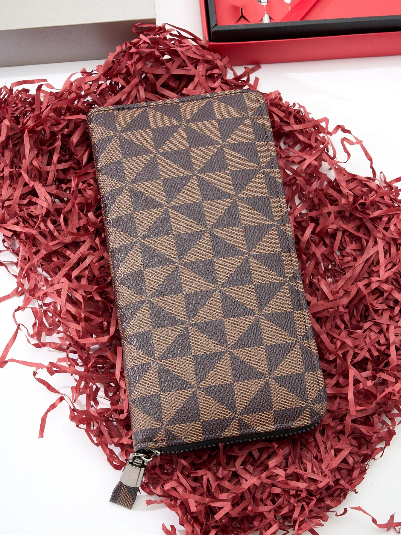 

Men's Stylish Minimalist Business Wallet Clutch - Double Zipper Large Capacity with Multiple Card Slots