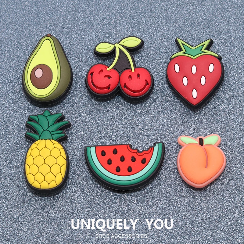 Shoe Charms Fruit Pineapple Cherry Cartoon Shoe Accessories Fashion Decorations for Cross Shoes