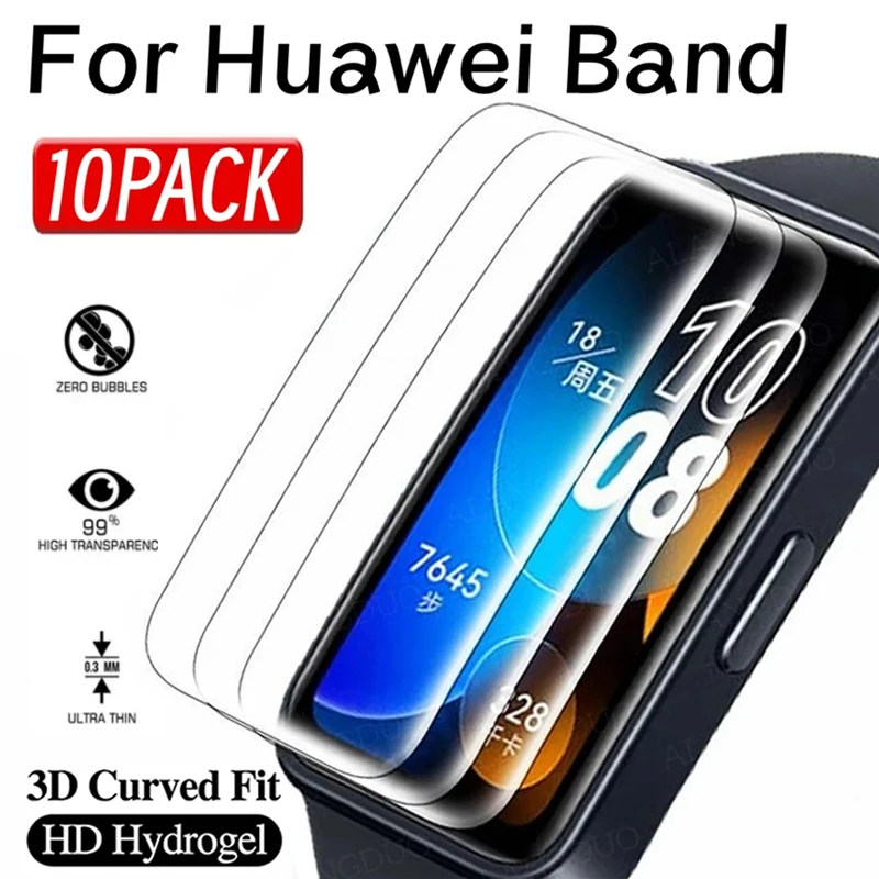 Hydrogel-Folie für Huawei Band 8, weich gebogen, Vollbild-Schutzfolie für Huawei Band 7, Band 6, Band 8, Schutzfolie, kein Glas