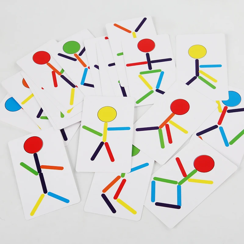 Kinder Montessori Feinmotorik Training Holz DIY Form Passenden Puzzle Pädagogisches Spielzeug Für Kinder Regenbogen Stick Denken Spiel – Detail 7