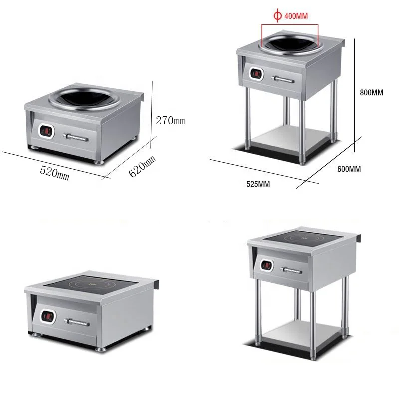 

Commercial Industrial Induction Standing Stove 8KW~15 KW Wok Station Electric Induction Cooker Infrared Cooktop Single OEM Knob