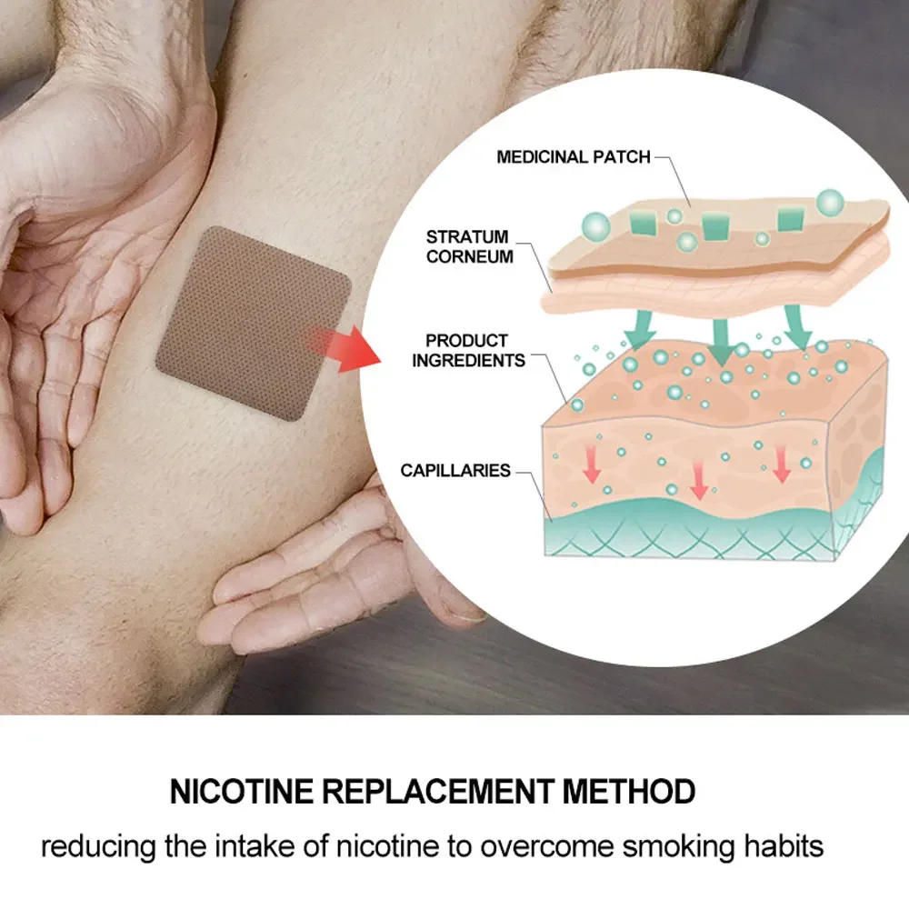 5Pcs/Bag Quit Smoking Plaster Eliminate Smoking Desire Smoke Control Smoking Dispel Addiction Anti-Anxiety Herbal Patch