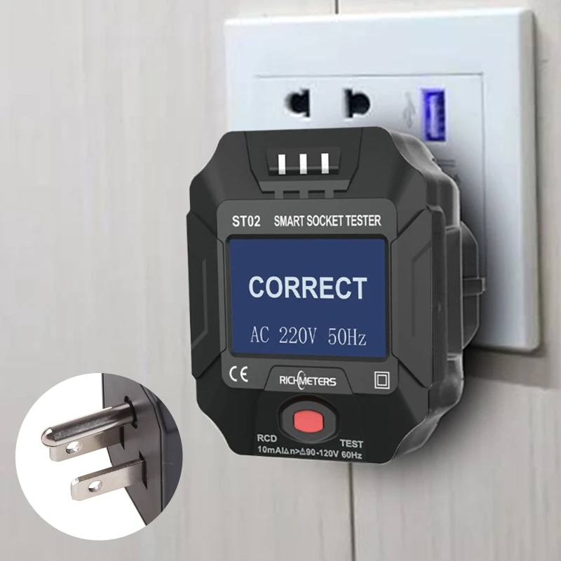 ipiip Socket Outlet Tester Circuit Detector Wall Plug Breaker for Smart Finder