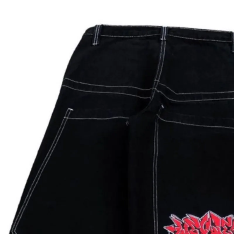American Fashion Hip Hop Oversized Loose Jeans Women Street Y2K New Wide-leg Pants Unisex Jeans Harajuku Y2K punk view 5