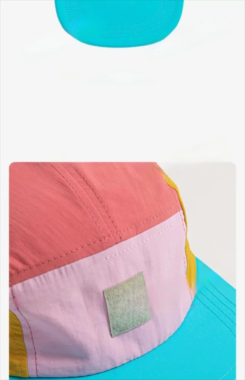 Lässige Hip-Hop-Hüte im japanischen Stil, 5-Panel-Baseballkappe mit dünnem, flachem Rand, atmungsaktiv, schnell trocknend, Sonnenschutzhut, Unisex – Detail 8