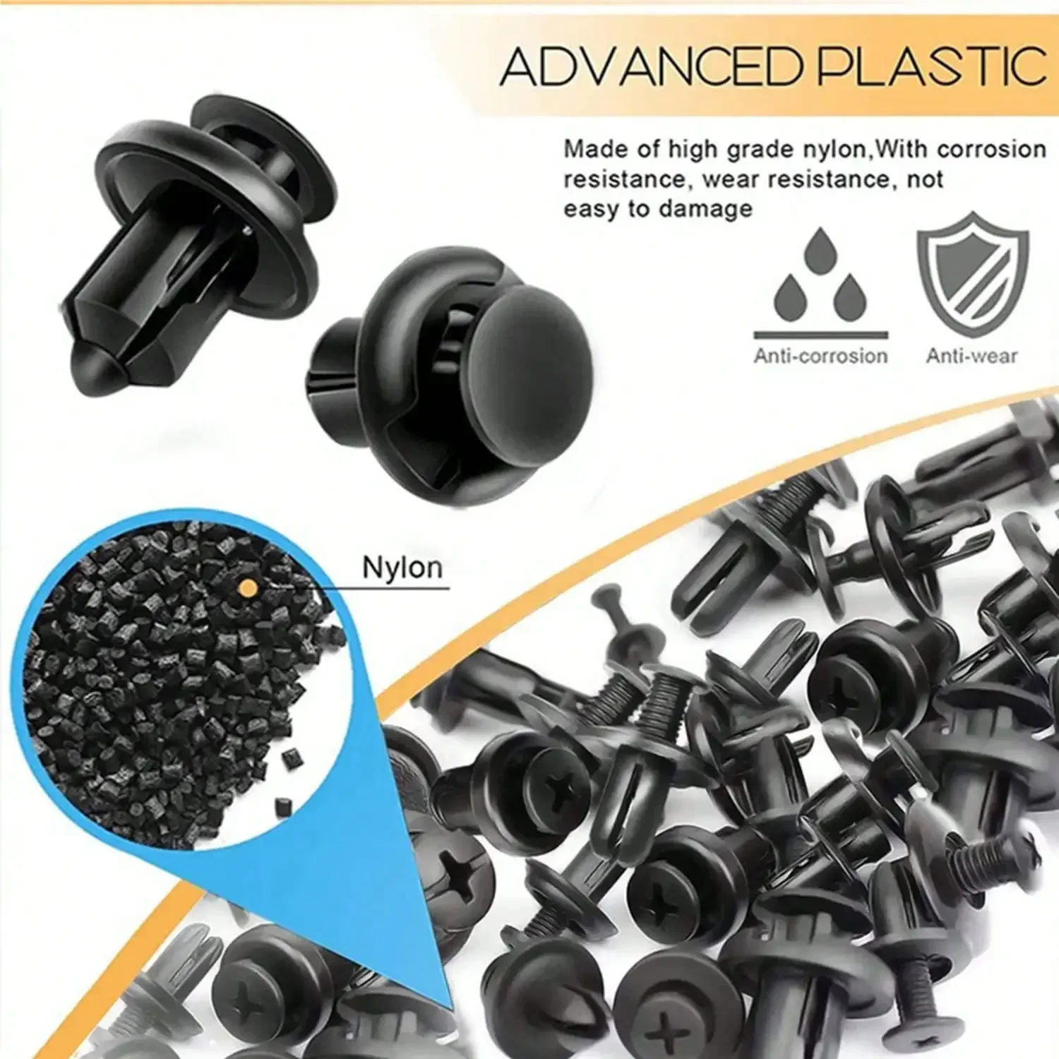 Автомобильные фиксаторы, зажимы для бампера, 655 шт., комплект крепежных штифтов, зажимы для бампера с кабельными стяжками, съемник крепежа, губчатая подушка