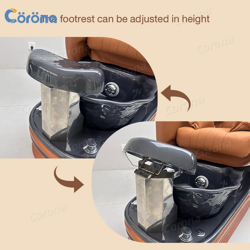 Professional Adjustable Seat Foot Spa Tub Professional Pedicure Spa Chair with Full Body Massage for Nail Salon - view 2