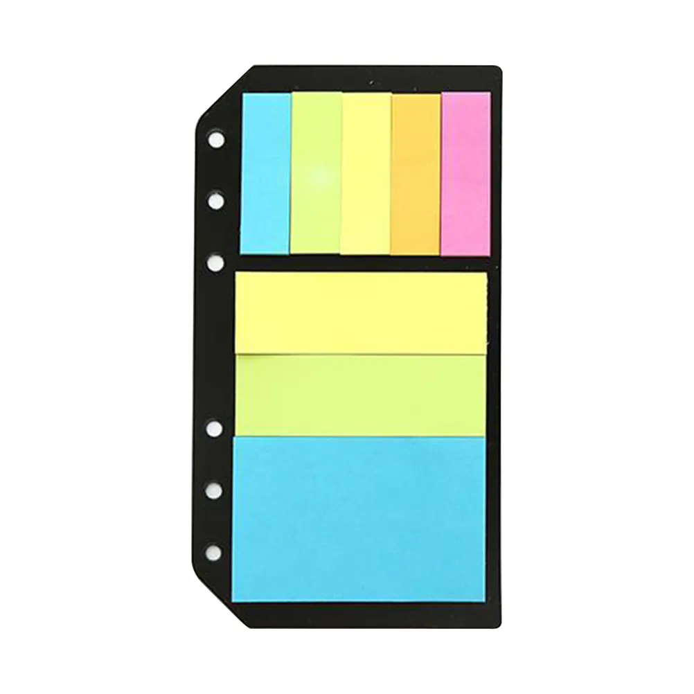Picture 4: Colorful Self-Stick Loose-Leaf Indexing Pads for File Classification Bookmarking Notes Labeling Opaque Reusable Adhesive