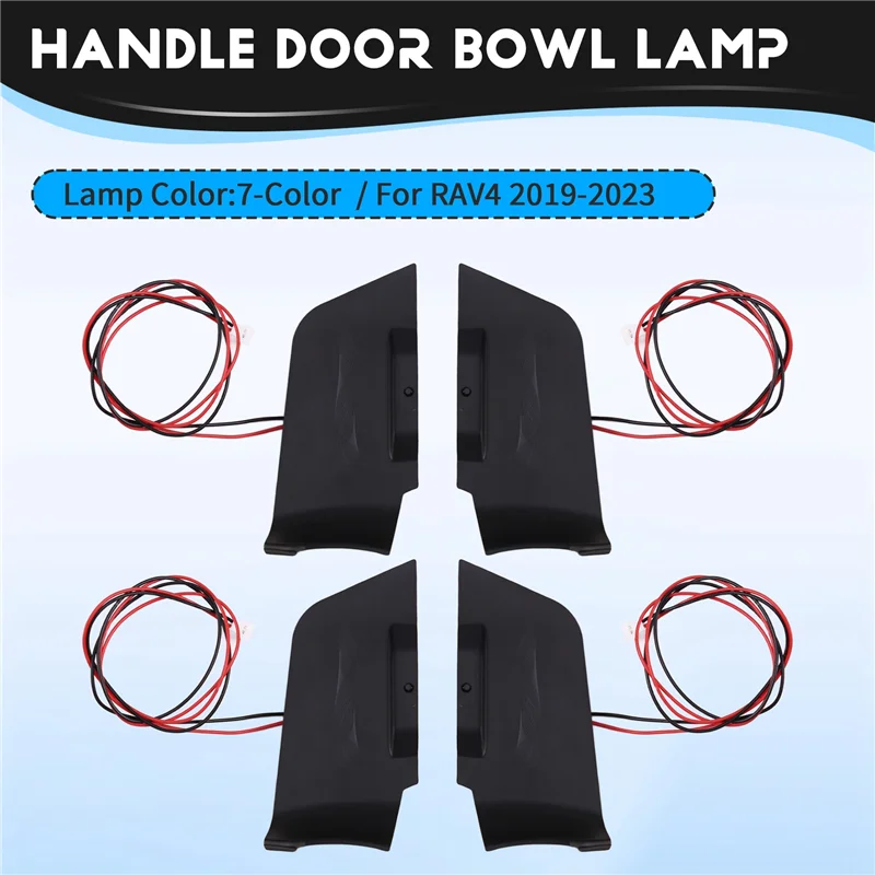 

Новое поступление, светодиодный автомобильный внутренний окружающий свет, внутренний окружающий свет для Toyota RAV4, 7-цветная ручка, дверная чаша, лампа