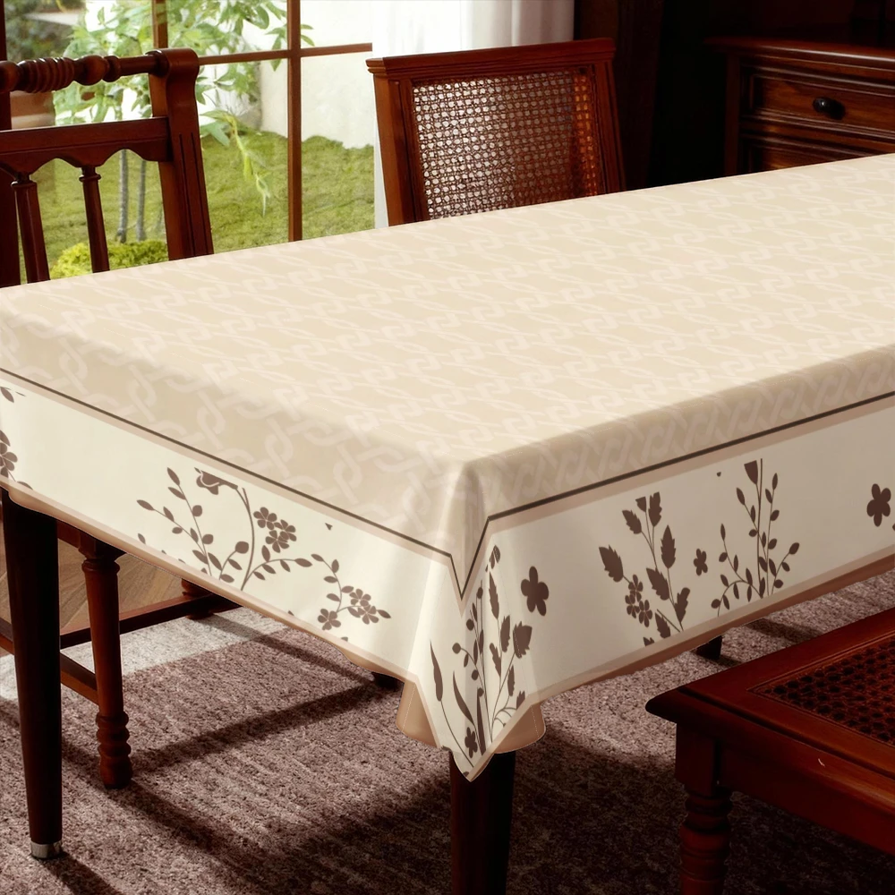 VIKAMA Cosy Country-Style Tablecloth Waterproof and Oil-Resi