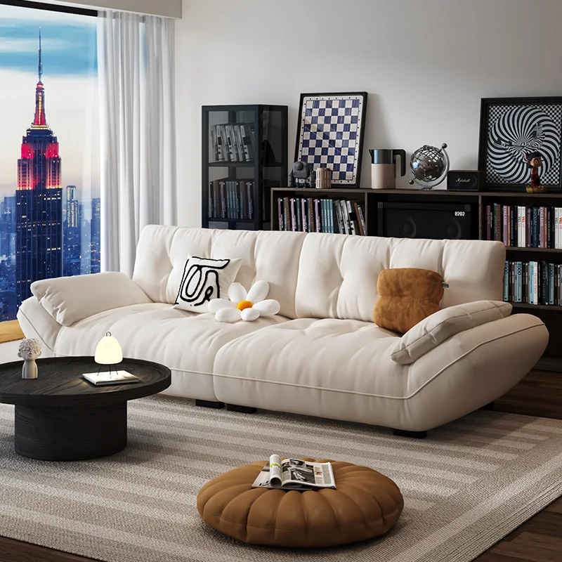 Leave-in technology cloth sofa fabric sailboat small apartment three double living room simple