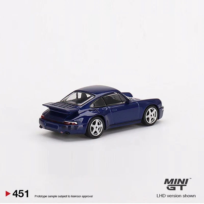 MINI GT 1:64 Model Car RUF CTR Anniversary Alloy Die-cast Vehicle #451 LHD Dark Blue