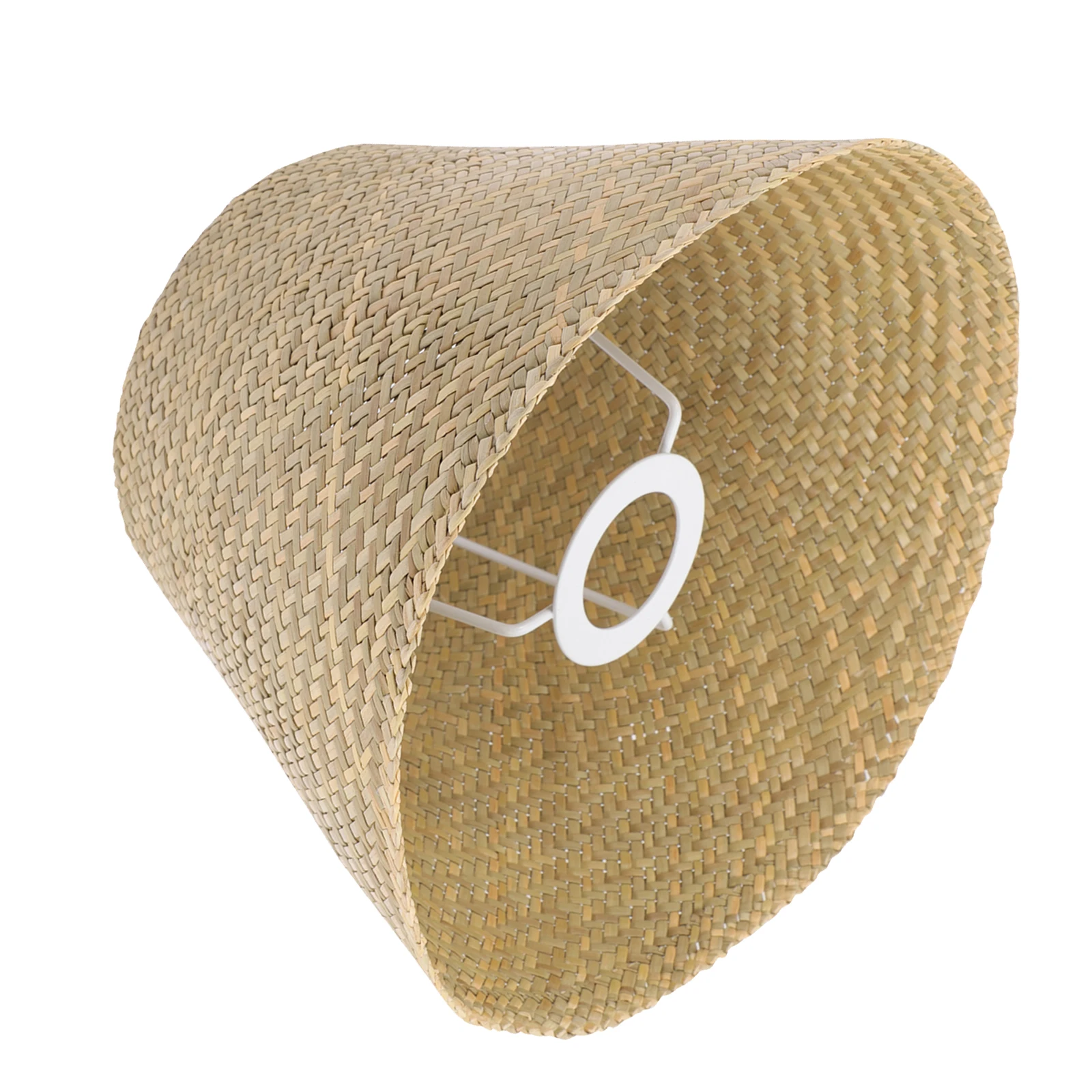 

Eco-Friendly Seagrass Lamp Shade Handcrafted Woven Rattan Cover for Table Lamp Bedroom Living Room Warm Light Fixture Decor