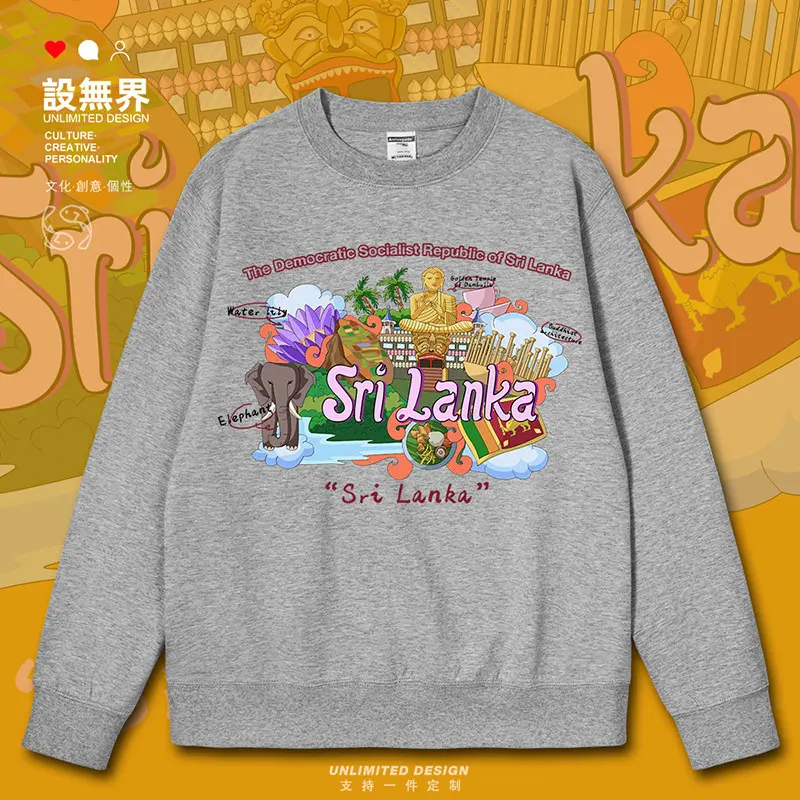 National Hand Painted Illustration of Sri Lankan Cardinbulakin Temple mens hoodies new sweatshirt casual autumn winter clothes