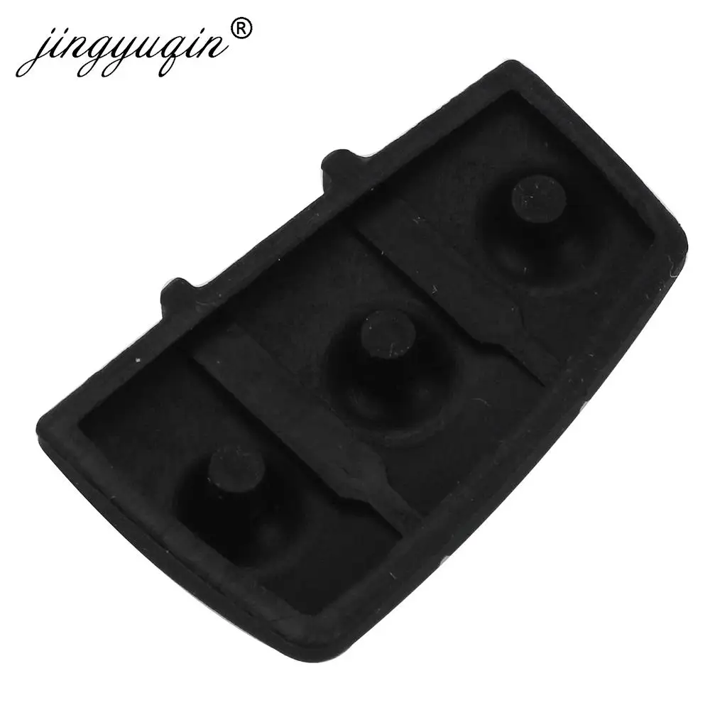 jingyuqin 2pcs For Audi A3 A4 A5 A6 A8 Q5 Q7 TT S LINE RS Rubber Button Pad Remote Flip Key Fob 3 Buttons Replacement