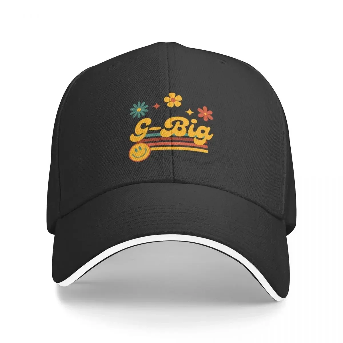 

New Groovy Retro Big Little Reveal Sorority T Shirt (Grand Big) Baseball Cap Hood western hats Women's Beach Hat Men's