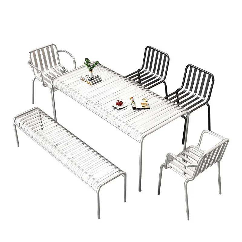 

Coffee shop table and chair outdoor table and chair combination set balcony three-piece set milk tea shop