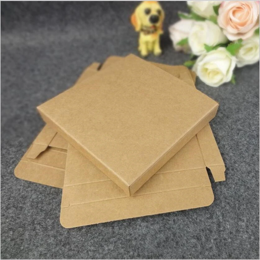 10pcs Flat Type 350gsm Papercard Kraft Box For Masks/postcards/photos/envelope/phone case Packaging Paper Box