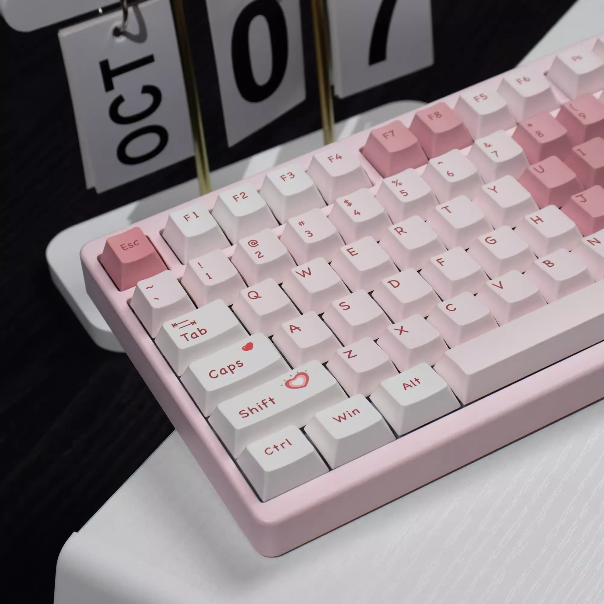 129Keys Pink Peach Keycaps DIY Cherry Profile PBT Key caps for Mechanical Keyboard Keycap Personalize Custom Key cap