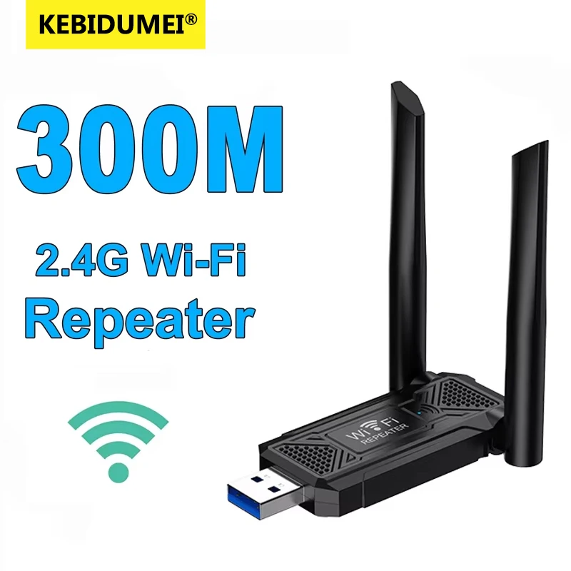 300Mbps Wireless USB WIFI Repeater 2.4G Router Wifi Long Range Extender Wi-Fi Signal Amplifier Booster Network Extension Adapter