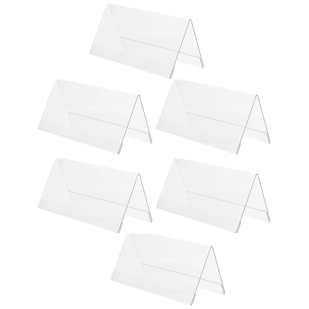 

6Pcs Acrylic Meeting Signs Clear Desk Name Plates Seating Holders Table Number Stands Reusable Office Conference Supplies