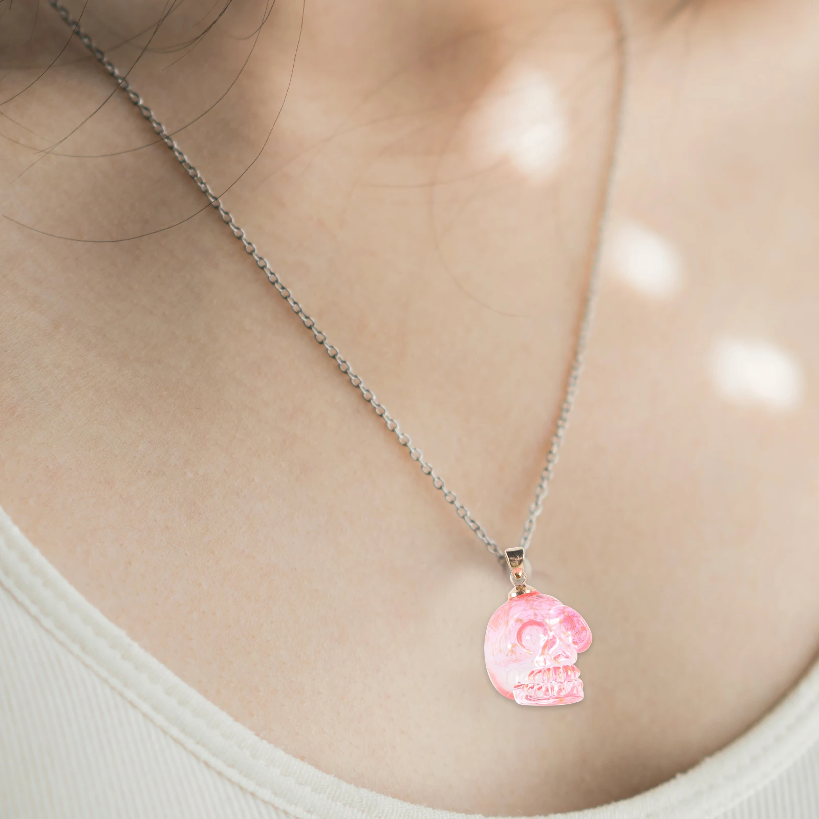 

Gothic Glass Skull Pendant Mini Charm for Jewelry Making Small Decor Beads Necklace Earrings Bracelets Crafts Gifts