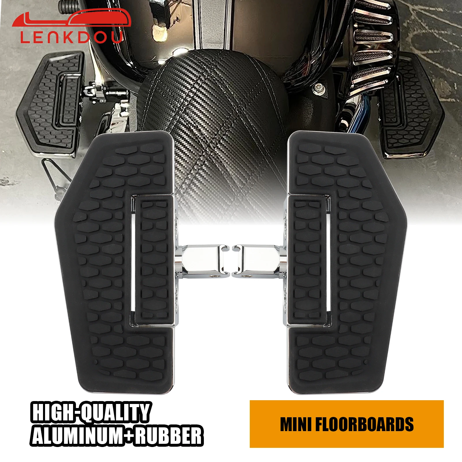 Motorcycle Front Foot Pegs Mini Floorboards Footrest Pedals For Honda VF1100S V65 Sabre VF750CD Magna Deluxe VTX1800C VTX1800F