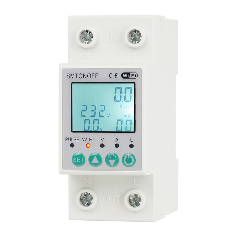 Imagem -02 - Medidor de Energia Monofásico Wi-fi Medidor Pré-pago de Eletricidade Monitor Inteligente Tuya 110v 220v 50 60hz Controle de Voz Alexa