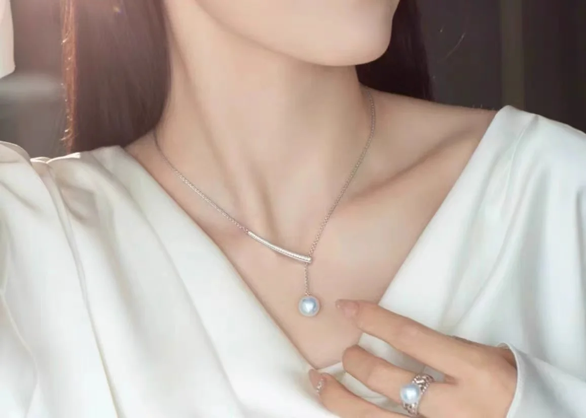 S925 Sterling Silver Necklace Findings Jewelry Base Settings Mountings Parts Mounts for 8-15mm Pearls Stones 5pcs/lot