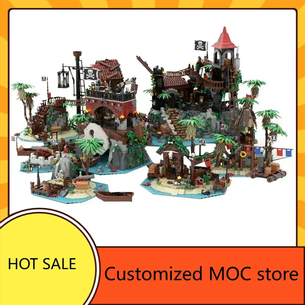 

6610 шт. ized MOC Пираты Remake Bundle 6in1 Пазлы Праздничная архитектура Креативная детская игрушка на Рождество, день рождения, подарок для детей в возрасте