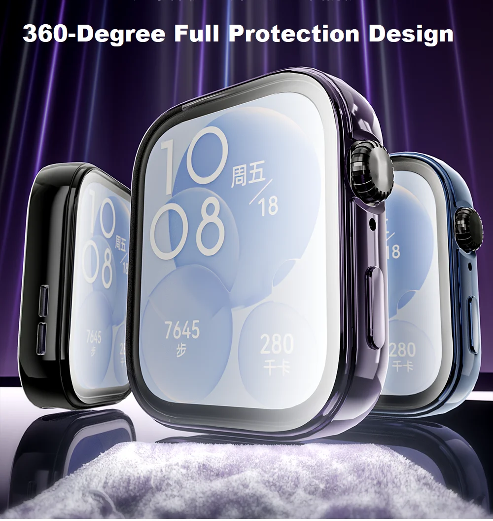 화웨이 워치용 스마트 워치 보호 커버, Fit3 소프트 TPU 범퍼 프레임, 풀 스크린 스크래치 방지 보호 케이스, 30 개