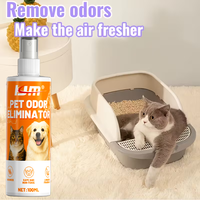 KJM Pet Odor Eliminator Spray - Provides Freshness for Cat Litter and Dog Areas, 100ml, Safe, Non-Toxic, Natural Enzyme Formula