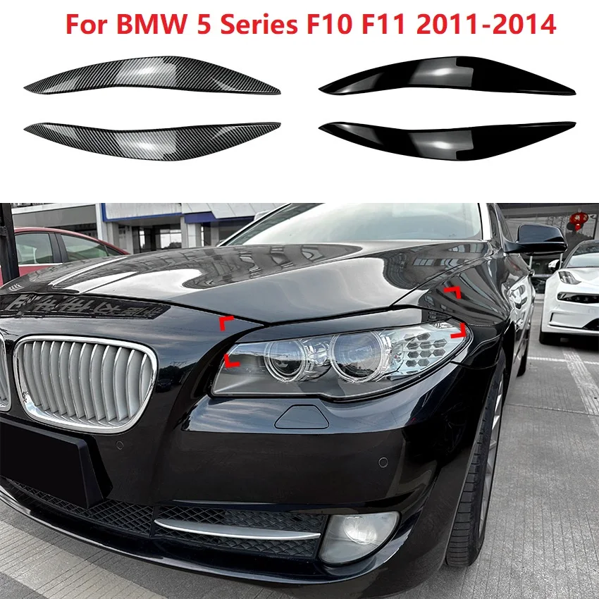 

Car Front Headlight Eyelids Eyebrows Headlamp Eye Lid Cover Trim Sticker For BMW 5 Series F10 F11 2011-2014 Car Accessories