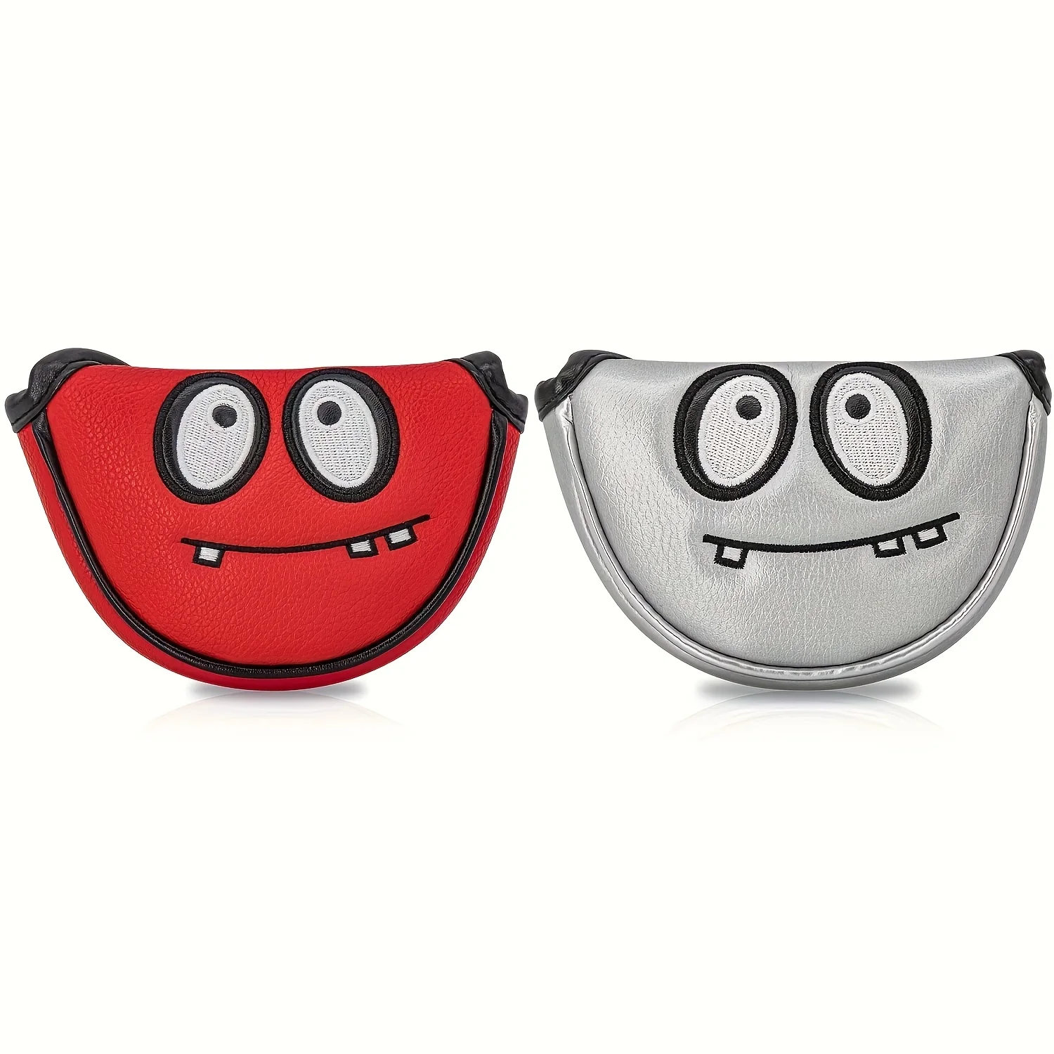 Couvre-tête de club de golf au design amusant motif Cernes sous les yeux, petit couvre-putter semi-circulaire, couvre-tête de club de golf