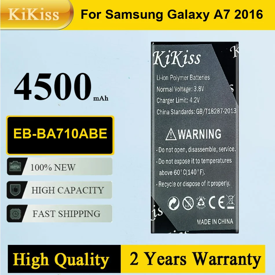

Аккумулятор Kikiss на 4500 мАч EB-BA710ABE для Samsung GALAXY A7 2016 Edition A710 SM A710F A7100 A7109