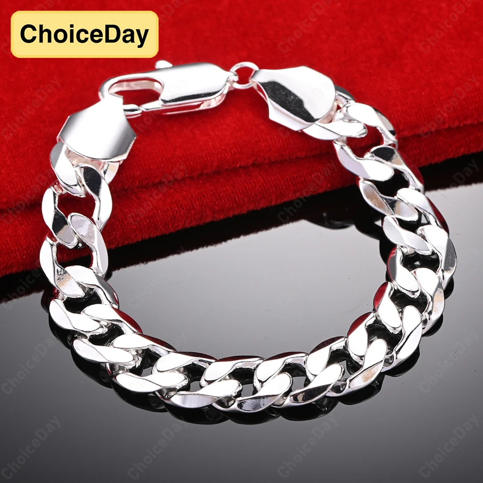 

ChoiceDay стерлингового серебра 925 пробы 8 дюймов 20 см нежный браслет-цепочка сбоку для мужчин и женщин свадебные украшения аксессуары подарок