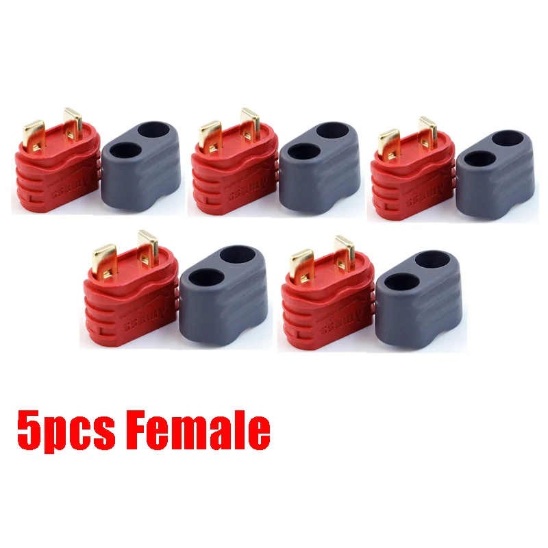5-100Pcs T Connector Deans Plug with Cover Male Female Deans Connector with Sheath Housing For RC Lipo Battery Aircraft Toys