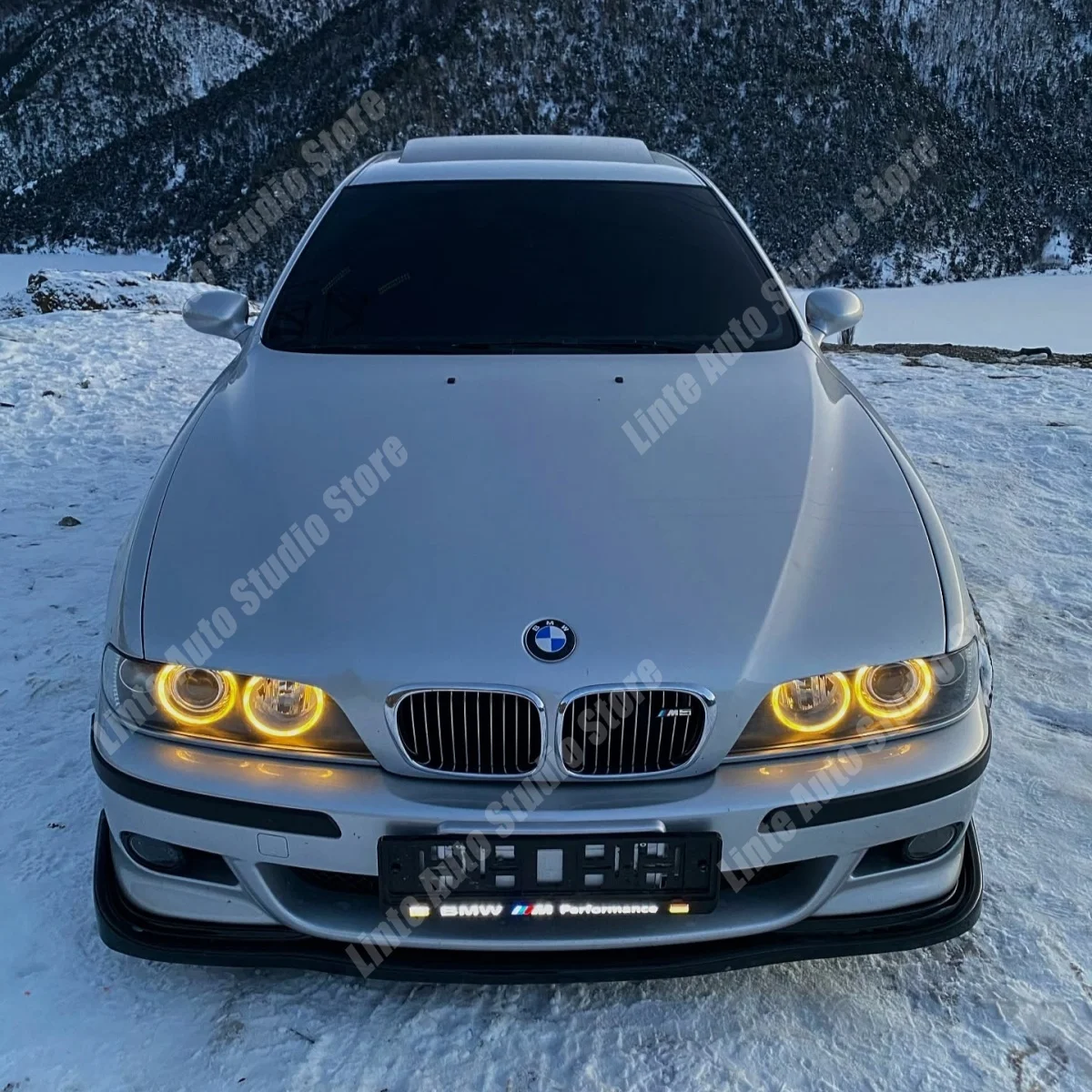 

3pcs H Style Front Bumper Lip Spoiler for BMW E39 5 Series M5 M Pack 1996-2003 MP Bumpers Sedan Touring Wagon Gloss Painted