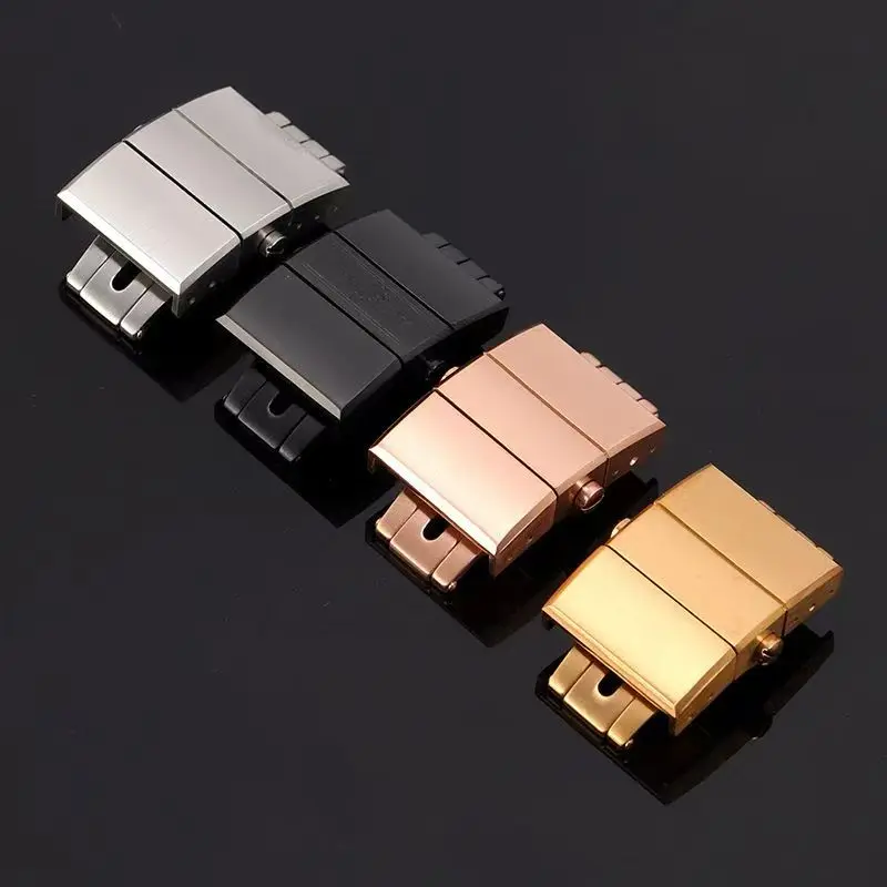 

For Ulysse Nardin Athens Watch Strap Folding Buckle Rubber Silicone 316 Stainless Steel Butterfly Clasp Watchband Accessories 20