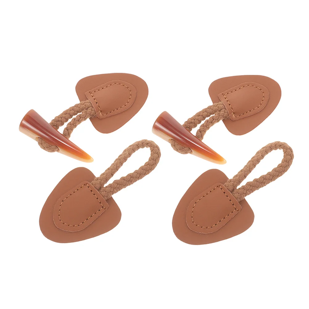

2 pcs Horn Poncho Toggle Button For Coat Jacket Sew-On Toggle Closure Clothing Fasteners Replacement Buckle Accessory