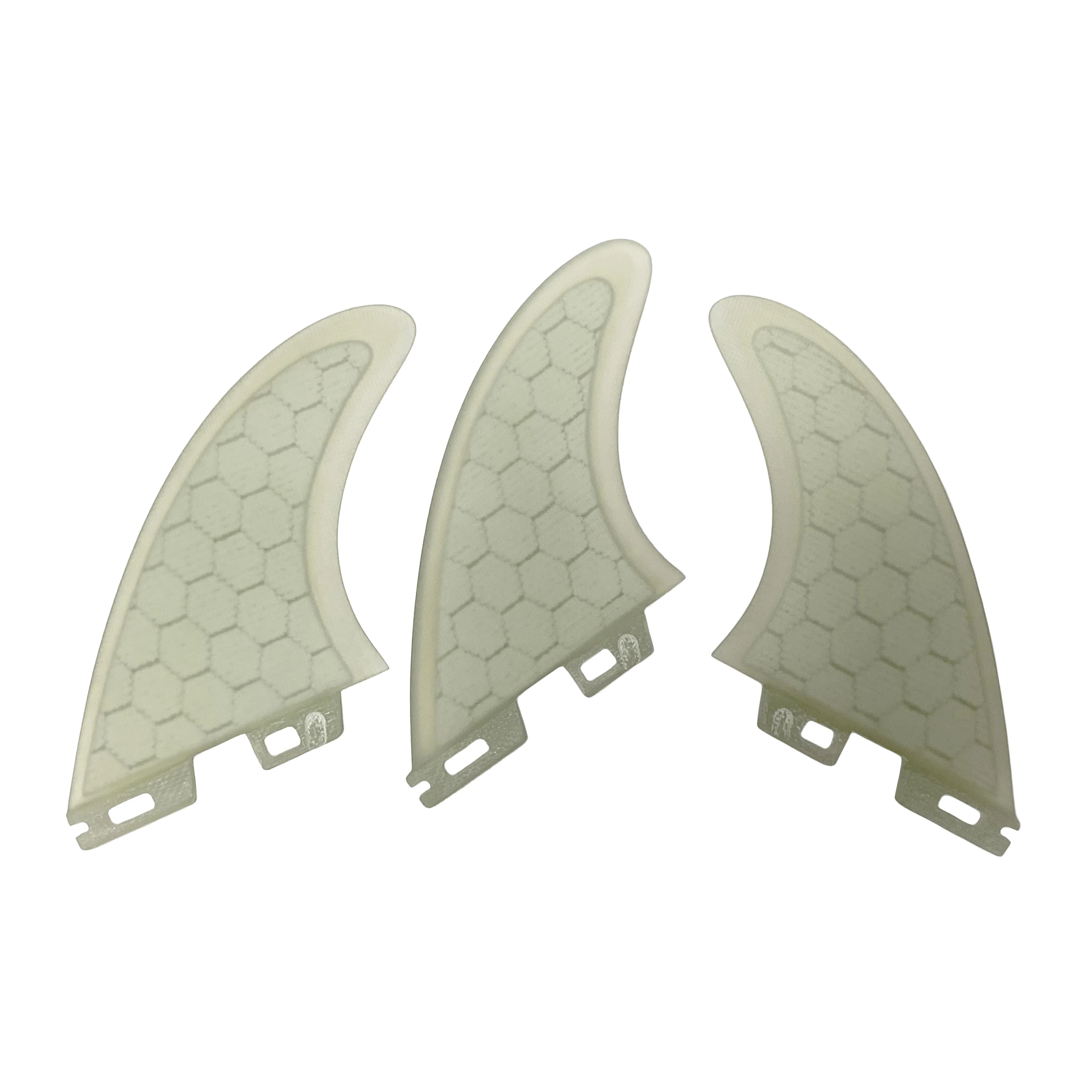 

RISECE FCS 2 Fiberglass Surfboard Fins AM2 Size Big Honeycomb Surf Fin Double Tabs 2 Base Thruster Fin Set 3PCS for Surfing