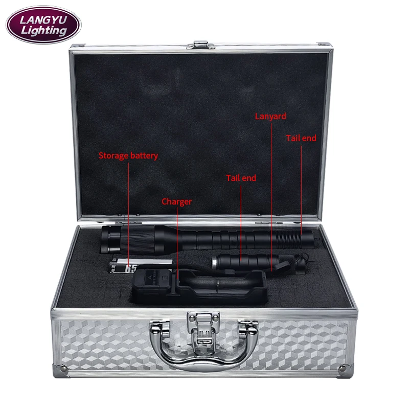 High Bright Laser Flashlight Ultra Long Distance Irradiation High Power Outdoor Portable Laser Flashlight Rechargeable