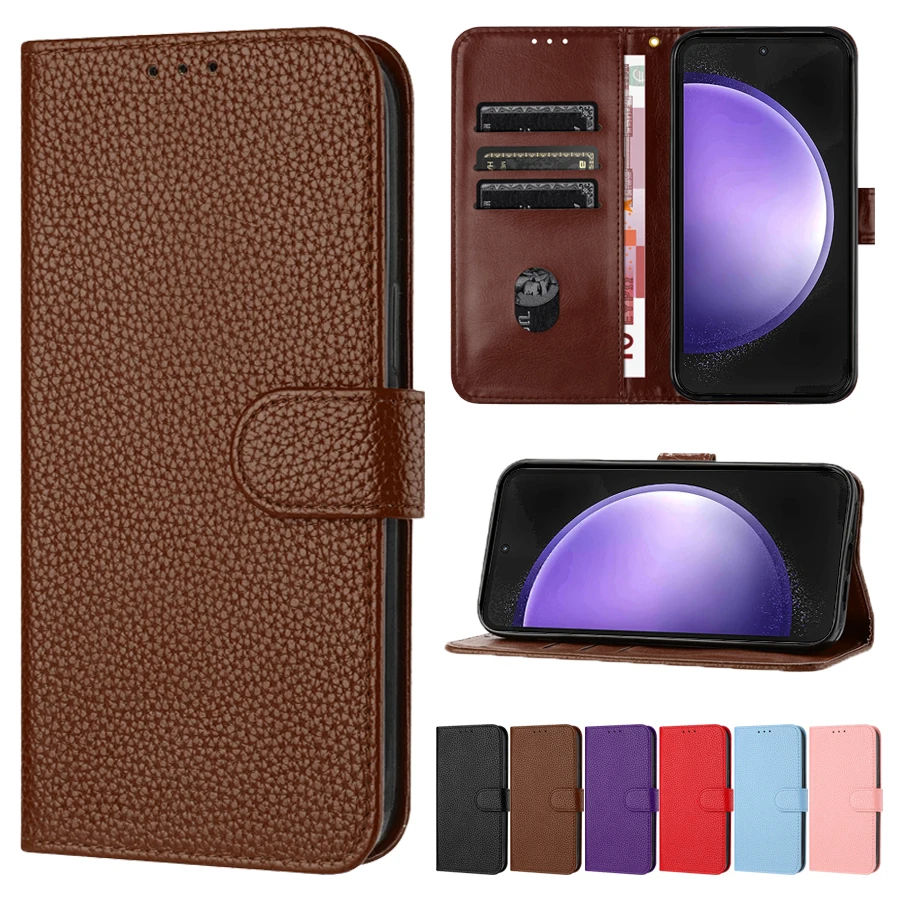 

For Samsung Galaxy A73 A71 A54 A53 A51 A50S A34 A33 A31 A24 A23 A22 A15 A14 A13 A12 Wallet Litchi Pattern Magnetic Leather Cover