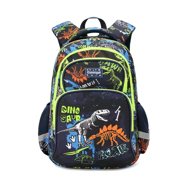 Cusangel School Bag For Boys 7 To 10 Year Primary Students Backpack Luminous Dinosaur Cartoon Bag Backpacks Kids Mochilas