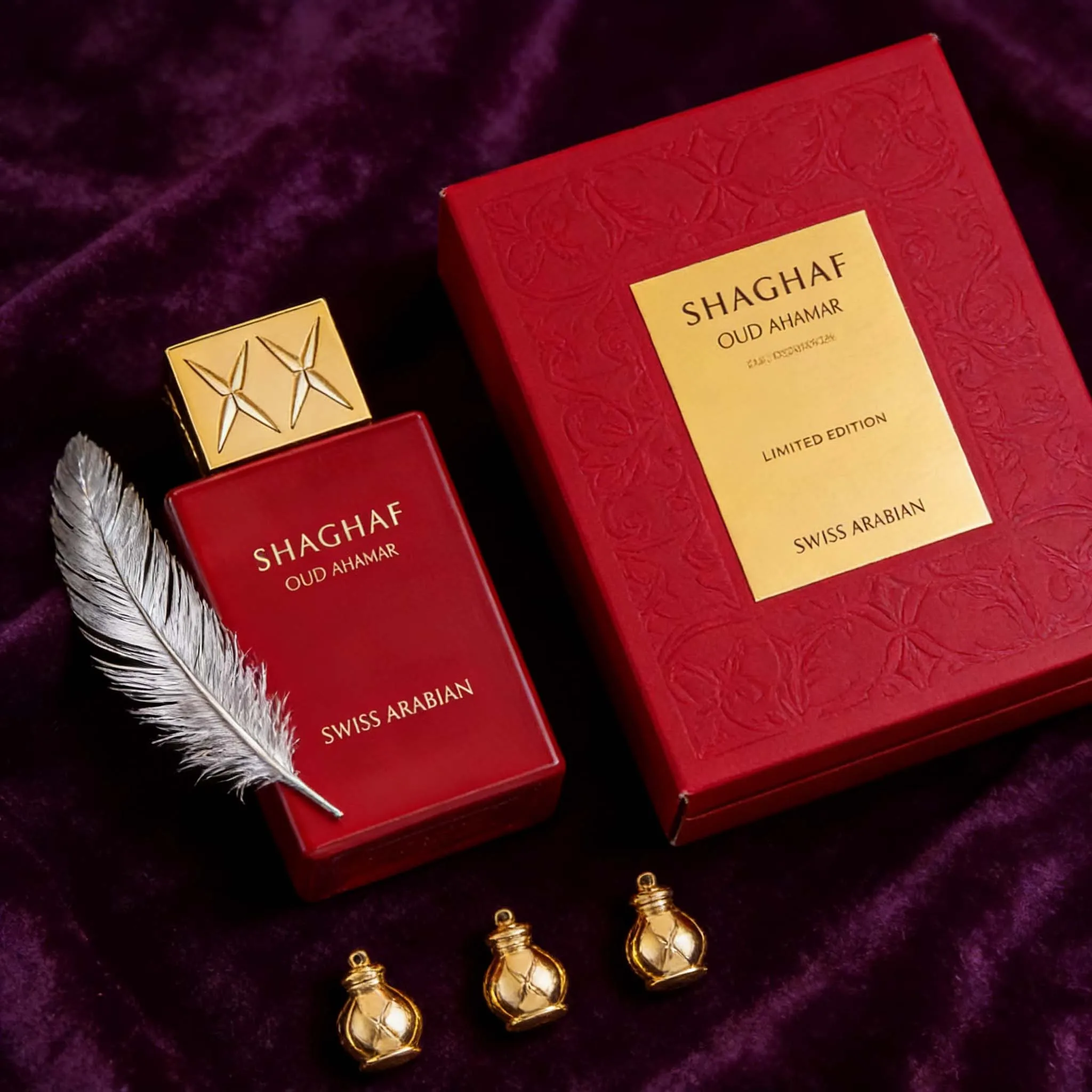 

Swiss Arabian Shaghaf Oud Ahmar Unisex Perfume - Luxurious Spicy & Woody Notes, Ideal Limited Edition Gift.