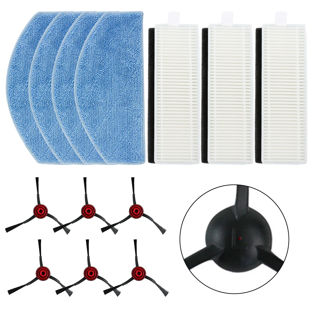 

For Laresar Mars 01 Robot Vacuum Replacement Parts Filter Mop Cloth and Side Brush Set for Enhanced Cleaning Performance